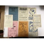1949/50 Tranmere Rovers, a collection of 8 away football programmes, Gateshead, Chester, Carlisle,