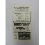 1938/39 Marine AFC v Sandhurst, a programme from the English Cup game played on 01/10/1938