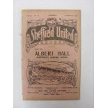 1924/25 Sheffield Utd v Huddersfield, a programme from the game played on 03/01/1925, in very good