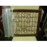 Cigarette Cards, an original framed set of football caricatures by 'MAC' issued by John Player &
