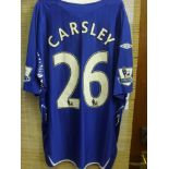 2007/08 Everton, a match worn football shirt, as worn by Number 26 Carsley, Barclaycard Premier