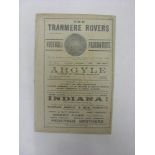 1913/14 Tranmere Rovers Reserves v Hoylake, a programme from the game played on 07/02/1914, ex bound