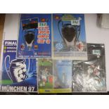 European Cup Finals, a collection of 5 football programmes, 1993, 1994, 1995, 1996 and 1997