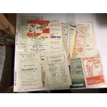 Tranmere Rovers, a collection of 43 away football programmes from 1955/56 to 1959/60 to include,