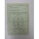 1886/1887 Everton v Rossendale, a programme/card from the game played on 18/09/1886