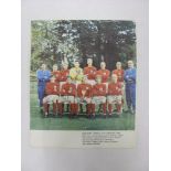 Autographs, 1966 England, World Cup team, a colour magazine photograph signed by Hunt, Banks, J