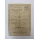 1886/1887 Liverpool And District v Renfrewshire, a programme/card for the game played at Everton