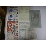 A collection of 6 football programmes, 1946/47 Great Britain v Europe, at Hampden Park, 1949/50