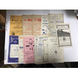 Tranmere Rovers, a collection of 14 away football programmes, 1938/39 Fulham, 1944/45 Everton (14/