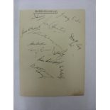 1952/53 Huddersfield, an autographed album page, with 12 original signatures