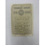 1913/14 Tranmere Rovers Reserves v Chester, a programme from the game played on 25/04/1914, ex bound