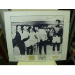 Boxing/Pop Memorabilia, Muhammad Ali/The Beatles, a framed display, comprising of the famous image