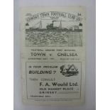 1947/48 Grimsby Town v Chelsea, a programme from the game played on 25/12/1947, covers detached from