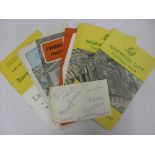 1958/59 Norwich City, a collection of 8 football programmes from the FA Cup Semi-Final, run,