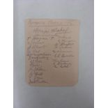 c1930 Plymouth Argyle, an autograph album page, with 23 original signatures, neatly signed in