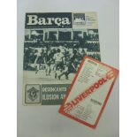 1975/76 UEFA Cup S/F, Barcelona v Liverpool, the Barcelona 'Revista' Magazine dated 30/03/1976,