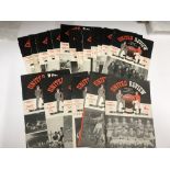 1956/57 Manchester Utd, a collection of 23 home football programmes, including European issues