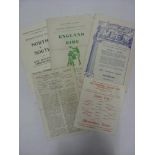 A collection of 5 football programmes, 1945/46 Walsall v Shrewsbury (FAC), 1947/48 England