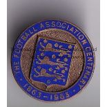 FA CENTENARY 1963 Metal lapel badge issued by the F.A. for the Centenary 1863-1963. Good