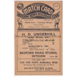 1934/35 TOTTENHAM Hitchin Town v Tottenham Hotspur (Friendly) official 12-page match card