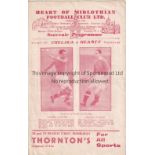 HEARTS v CHELSEA 1947 The 4 page programme for a Hearts home friendly against Chelsea played on 21/