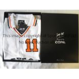 GEORGE BEST A boxed retro Los Angeles Aztecs shirt designed by Copa, white with orange and black