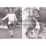 BOBBY CHARLTON 5 Press photos featuring Manchester United 's Bobby Charlton. One action photo from