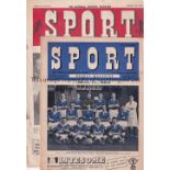 SPORT MAGAZINE 1940’S / 1950’S Four copies of Sport Magazine, each with the Chelsea Team Group on