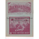 ASTON VILLA - LEICESTER 1936 Villa home programme v Leicester, 5/12/1936, small pencil changes.