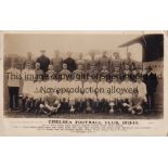 CHELSEA Team photo Postcard Chelsea 1913/14. Dorritt & Martin. Small crease at top right.