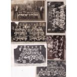 SOUTH SHIELDS FOOTBALL Six black & white team group postcards for local clubs in the South Shields