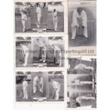 CRICKET Five postcards from the early 1900's including 3 for Sussex with 3 players on each and one