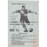 BISHOP AUCKLAND V BURY 1957 Programme for the FA Cup tie at Bishop Auckland 16/11/1957, very