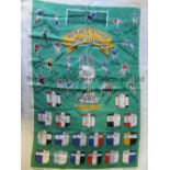 FOOTBALL LEAGUE CHAMPIONS Tea towel celebrating 70 years of Football League Champions 1888-1958.