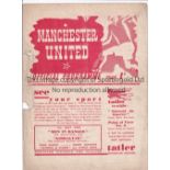 MAN UNITED / MAN CITY Scarce 4 Page War Cup programme Manchester United v Manchester City at Old