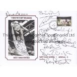 COMMEMORATIVE COVER 1980 FA Cup Final, signed by all eleven West Ham United players using a black