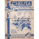 CHELSEA Programme Chelsea v Brentford 23/10/1937. Not Ex Bound Volume. Some foxing. Light horizontal