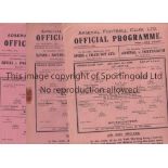 ARSENAL / SOUTHAMPTON Three programmes for Wartime matches between Arsenal (home fixtures) and