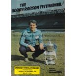 GEORGE BEST Programme for the Bobby Robson Testimonial in which Best appeared for Ipswich 13/11/