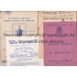 FOOTBALL PROGRAMME MISCELLANY Ten programmes including 1948 Amateur Cup Final Leytonstone v Barnet