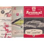 1950'S FOOTBALL PROGRAMMES 138 Programmes spread across the whole decade 2 X Arsenal including v.