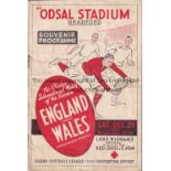 ENGLAND V WALES 1939 - RUGBY LEAGUE Programme for the International 23/12/1939 played at Odsal