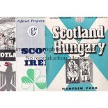 SCOTLAND 122 Scotland home programmes 1958-1993 to include v Northern Ireland , Hungary 1958 , Wales