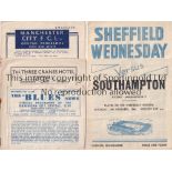 SOUTHAMPTON Four Southampton away programmes from the 1946/47 season at Manchester City (rusty