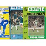 GEORGE BEST Three Hibernian away programmes including Best v. Celtic 29/3/1980, Leicester Friendly