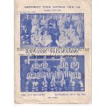 SHREWSBURY TOWN Midland League Championship issue programme for the home match v Grantham Town 7/5/