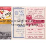 NON LEAGUE / LEAGUE FA CUP 1954/55 Six programmes covering FA Cup ties in the 1954/55 season all