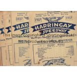 HARRINGAY SPEEDWAY Five home programmes v. New Cross 5/6/1937, slightly marked, The Rest 3/7/1937,