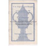 COLCHESTER UNITED V BRADFORD PARK AVE. 1948 A programme for Colchester’s 1947-1948 F A Cup 4th Round