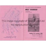 FOOTBALL AUTOGRAPHS A pink issue programme for the Wilf Mannion Testimonial 21/1/1968 at